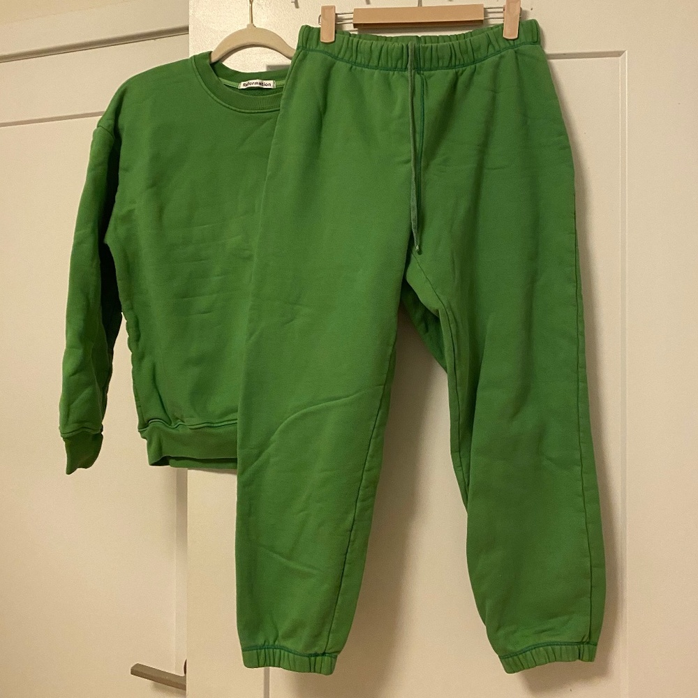 Reformation Green Lounge Set